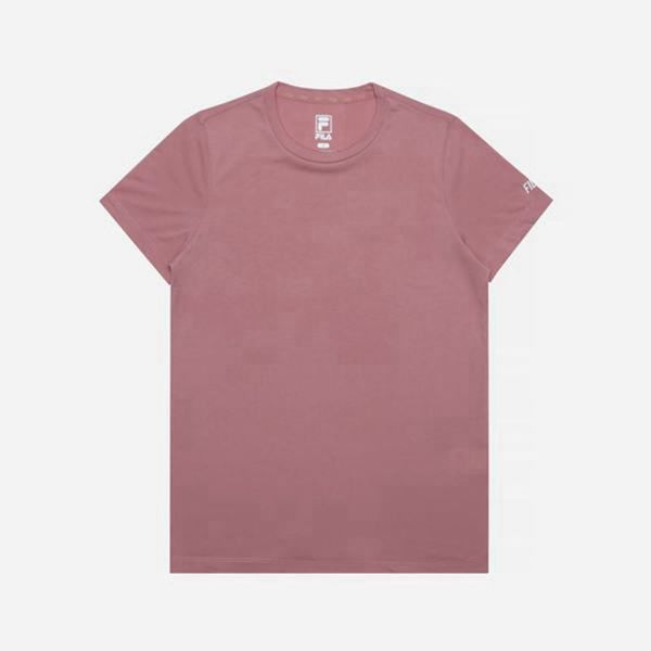 Camisetas Fila Mulher Rosa - Fila Basic Crew Neck S/S En Portugal,DJLH-16397